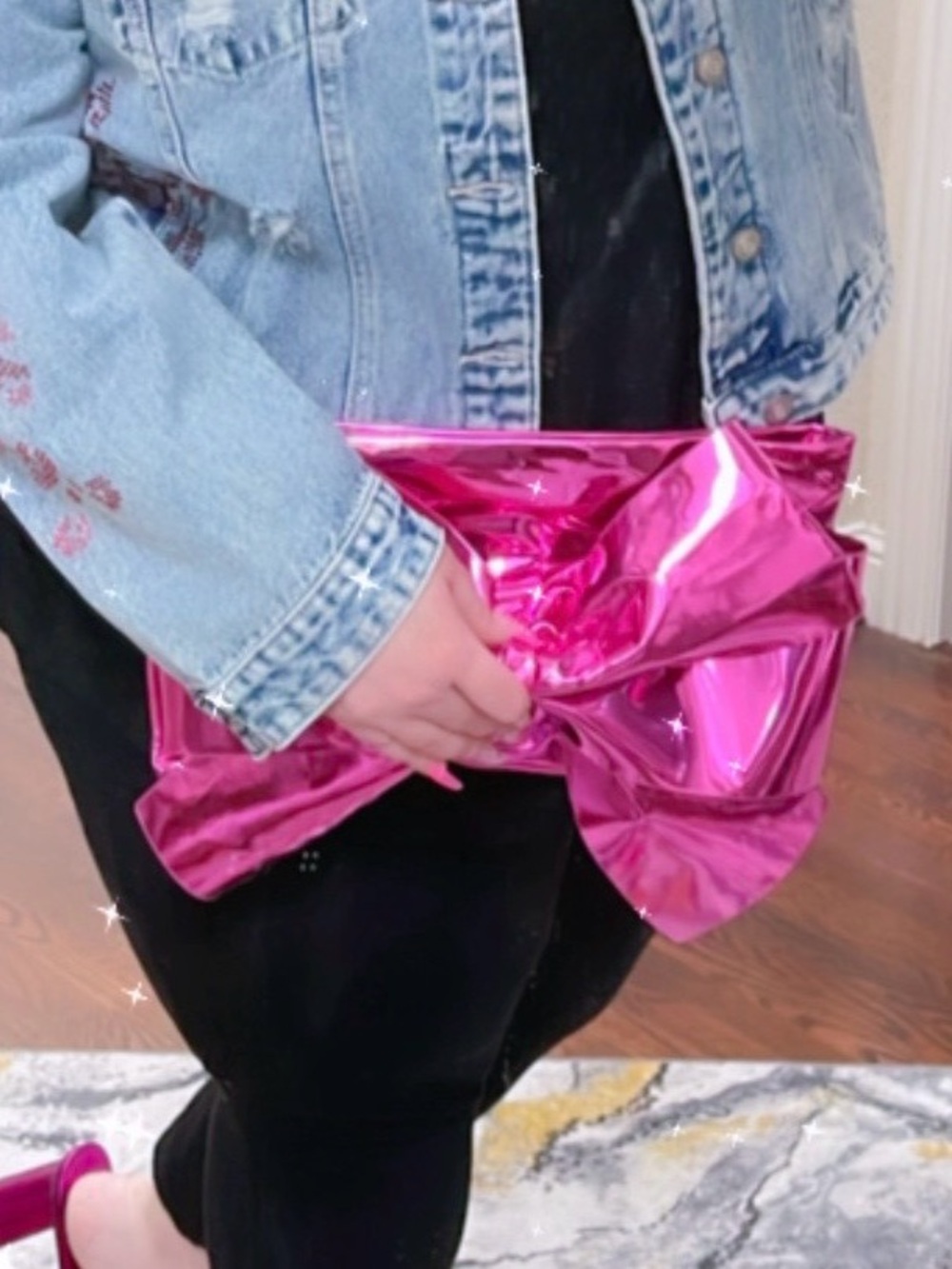 Pink bow 🎀 clutch